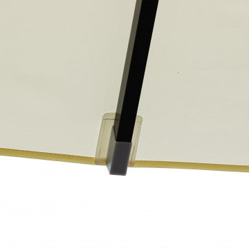 Ombrellone palo centrale alluminio nero telo poliestere beige 400x300 cm