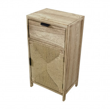 Mobiletto legno 1 cassetto 1 anta 38x28x71,5 cm Polywood