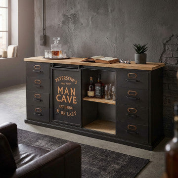 Mobile legno e acciaio dimensioni 164,5x40x74,5 cm peso 30 kg