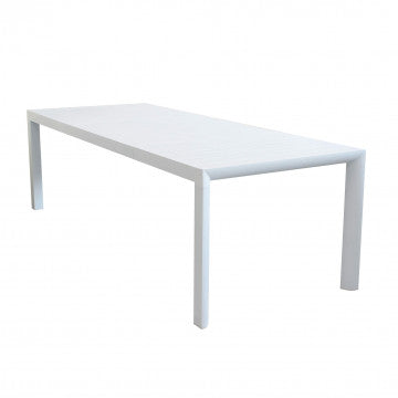 Tavolo allungabile in alluminio bianco 160/240 x 100 cm altezza 74