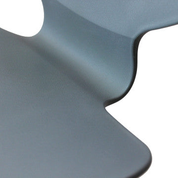 Sgabello regolabile metallo e plastica grigio cm 39,5 x 44,5 x 58/78 h
