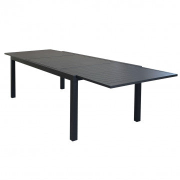 Tavolo alluminio allungabile 200/300x100 cm altezza 74 antracite