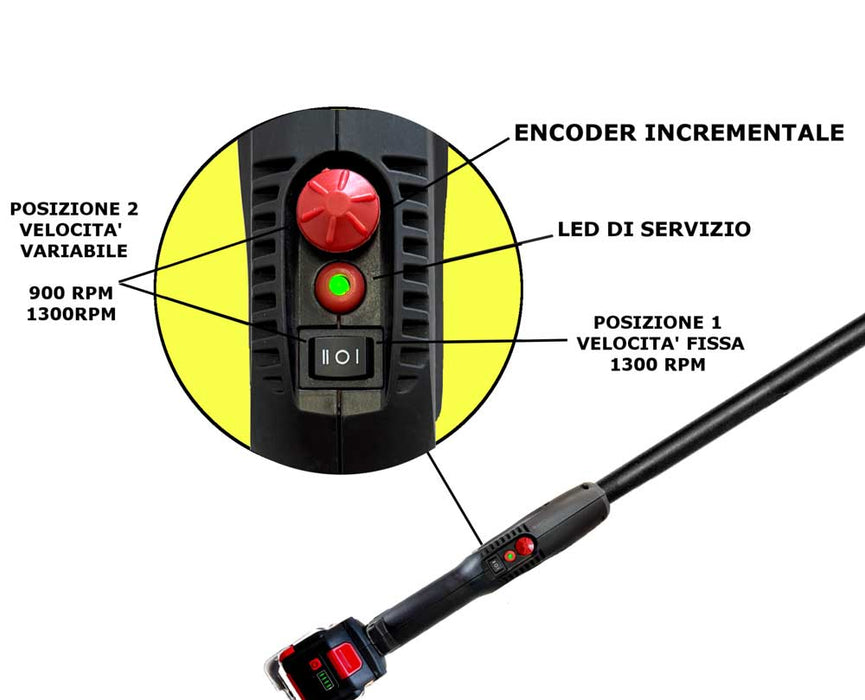 Scuotitore Olive Cordless 21V 9Ah Telescopico Carbonio