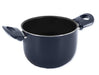Pentola antiaderente Accademia Mugnano in alluminio blu con manici ergonomici, rivestimento 5 strati, ideale per cucinare e facile da pulire