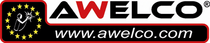 Logo in rilievo di AWELCO, azienda specializzata in elettroutensili e attrezzature per saldatura, con sito web www.awelco.com.