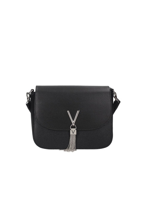 Borsa A Spalla Divina In Ecopelle Valentino Bags VBS1R404G25 Chiusura Patta Con Logo Metallico Tracolla Removibile