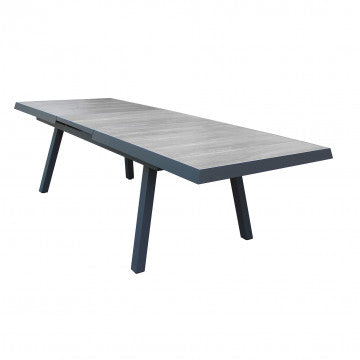 Tavolo allungabile 205/265 x 105 cm struttura alluminio piano ceramica