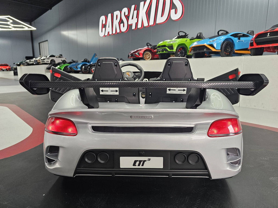 Auto Elettrica per Bambini Porsche RUF 24 V – 2 Posti – Argento Metallizzato