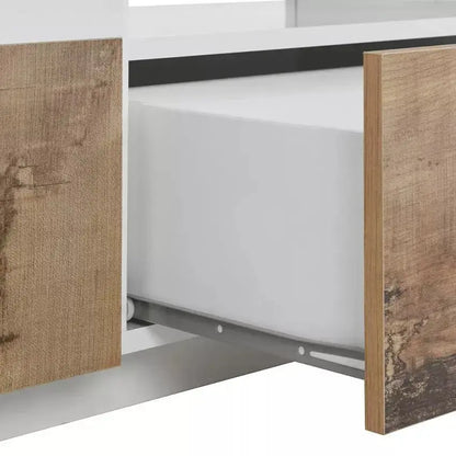 Porta TV Alien con dimensioni 260 x 43 x 46 cm Lowboard in Bianco Laccato/Acero Pereira Porta tv Italy Web forniture   