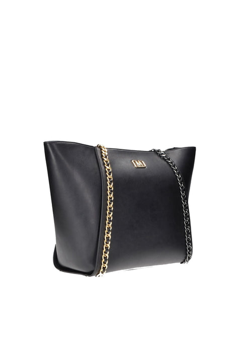 Paloma Shopping in Ecopelle MARC ELLIS Con Chiusura a Cerniera e Manici in Catena Logo Frontale