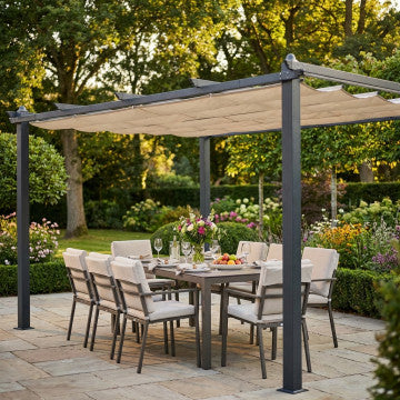 Gazebo 3x4 metri telo poliestere 180 gr struttura alluminio