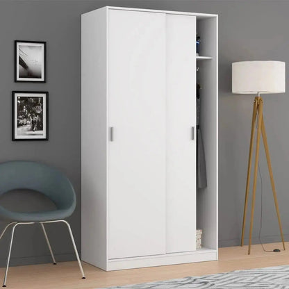 Armadio Elegante Bianco con 2 Ante Scorrevoli: Stile e Funzionalità Armadi FORES   