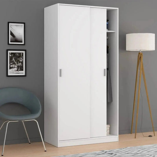 Armadio Elegante Bianco con 2 Ante Scorrevoli: Stile e Funzionalità Armadi FORES   