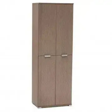 Armadio 4 Ante Rovere Grigio, cm 60x38x174 Armadi Hobby Shop Solution   