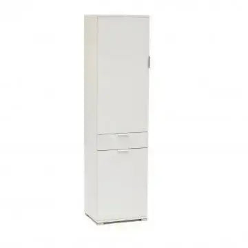 Armadio Bianco con 2 Ante e 1 Cassetto, cm 45x38x174 Armadi Hobby Shop Solution   