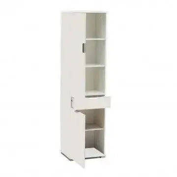 Armadio Bianco con 2 Ante e 1 Cassetto, cm 45x38x174 Armadi Hobby Shop Solution   