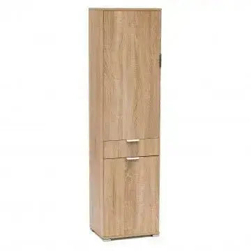 Armadio Cassetto Naturale con 2 Ante e 1 Cassetto, cm 45x38x174 Armadi Hobby Shop Solution   