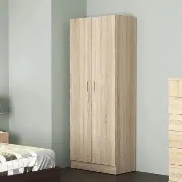Armadio Leopold Quercia Chiaro: Legno di Qualità, cm 80x52x180 Armadi Hobby Shop Solution   