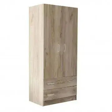 Armadio Olmo con 2 Ante e Due Cassetti POP, cm 80x52x180 Armadi Hobby Shop Solution   