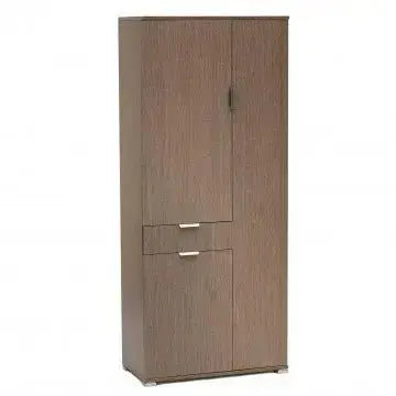 Armadio Rovere Grigio con 3 Ante e 1 Cassetto, cm 75x38x174 Armadi Hobby Shop Solution   