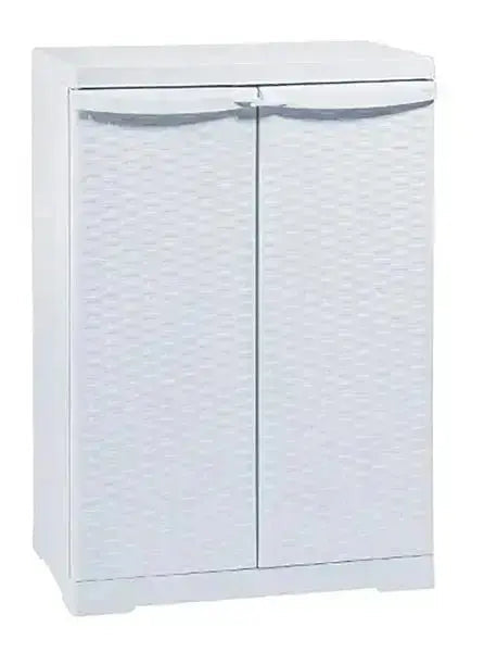 Armadio basso in rattan dimensioni 65x45x91 cm colore bianco Armadi TRIOPLAST   