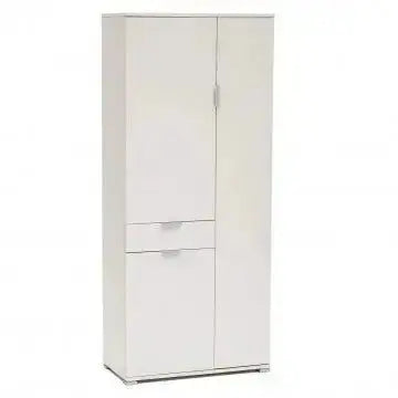 Armadio con 3 Ante e 1 Cassetto Bianco, cm 75x38x174 Armadi Hobby Shop Solution   
