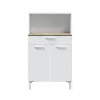 Armadio da cucina bianco Canadian con 2 ante chiuse, 1 cassetto e ripiano fisso, design compatto e funzionale.