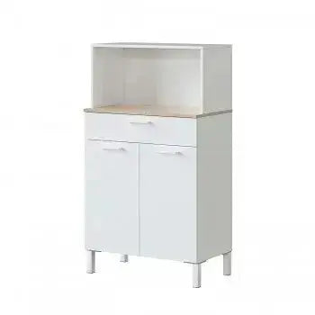Armadio da cucina bianco Canadian con 2 ante, 1 cassetto e ripiano fisso, design semplice e moderno per ogni cucina.