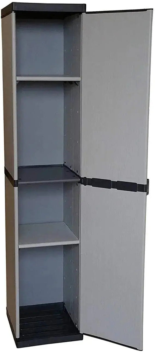Armadio in Resina di Alta Qualità con 3 Ripiani e Design Moderno - 34x39,5x168 cm Armadi MONGARDI   
