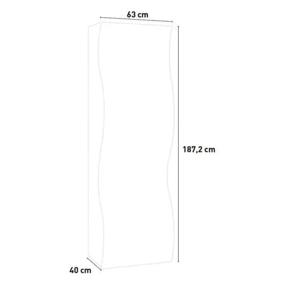 Armadio Moderno con 1 Anta ONDA, Colore Bianco Lucido Armadi Italy Web forniture   
