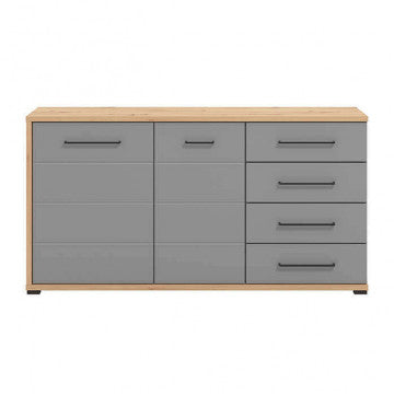 Mobile Lisabon rovere artigiano e grigio grafite 161,5x40x84 cm