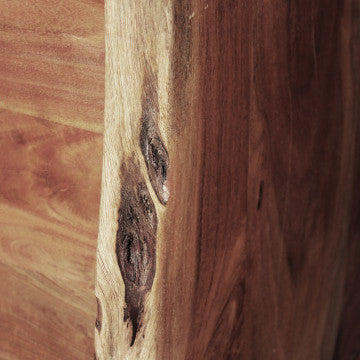 Mobile in legno di acacia massiccia, dimensioni 70x40x150 cm, finitura marrone