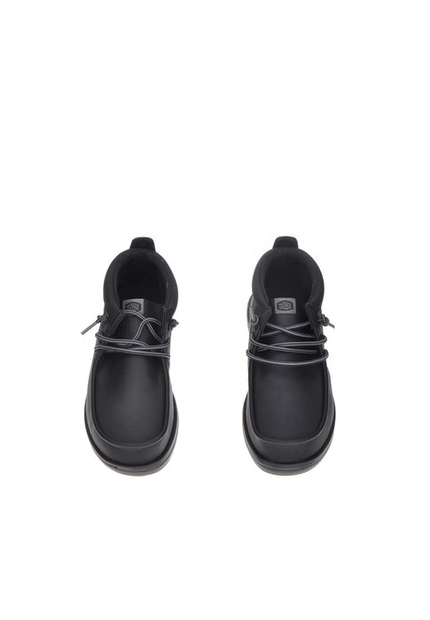 Polacchino Wally Mid In Ecopelle Con Chiusura A Laccio Elasticizzato Sottopiede Imbottito Fondo Gomma Con Para Alta 3 Cm