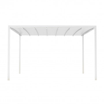 Pergola retrattile motorizzata in alluminio e PVC 390x291x255 cm