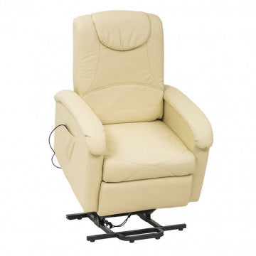 Poltrona relax elettrica massaggiante reclinabile in ecopelle