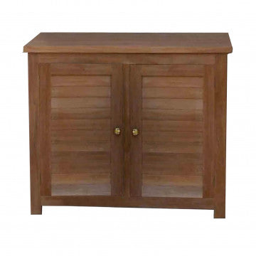 Mobile in legno teak massiccio 90x45x75 h con ante scorrevoli