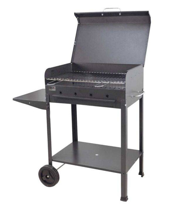 Barbecue Stella con Ruote - Regolabile, Piano d’Appoggio, Made in Italy