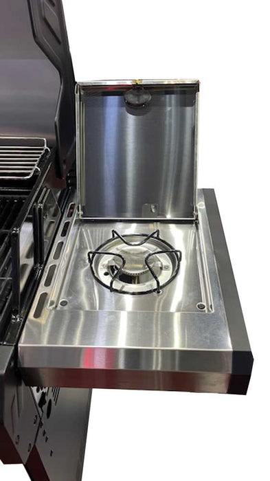 Barbecue a Gas Vesuvio 4 Bruciatori + Fornello - Griglie in Ghisa