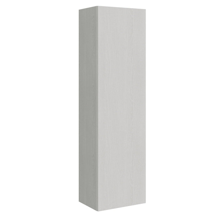 Base Colonna a terra L.60 H.210,3 P.39,2 sx-dx in finitura Bianco Frassino, arredo minimal per ambienti luminosi e contemporanei