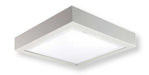 Cornice plafone LED bianca quadrata Beghelli, materiale in plastica, ideale per installazione senza controsoffitto, dimensioni 600x600 mm, SKU: BEGH-20089