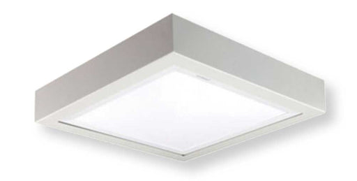 Cornice plafone LED bianca quadrata Beghelli, materiale in plastica, ideale per installazione senza controsoffitto, dimensioni 600x600 mm, SKU: BEGH-20089