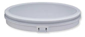 Plafoniera ovale Fool Moon 16W con luce regolabile, corpo in plastica bianca, ideale per installazione a soffitto o parete, SKU: BEGH-75374