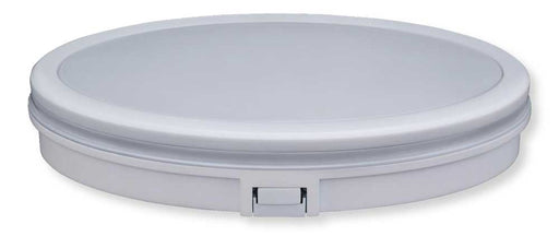 Plafoniera ovale Fool Moon 16W con luce regolabile, corpo in plastica bianca, ideale per installazione a soffitto o parete, SKU: BEGH-75374
