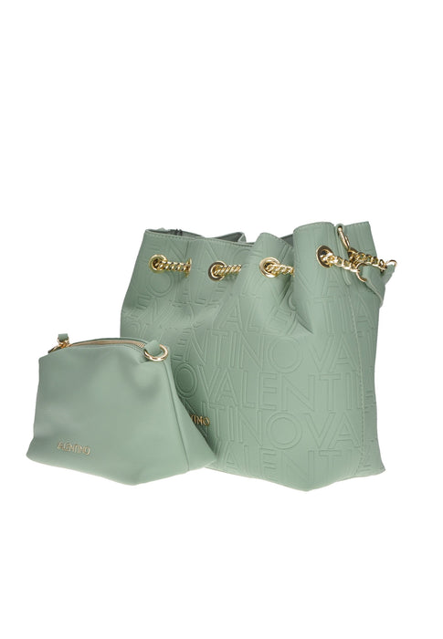 Valentino Bags Sacca Pansy Ecopelle Con Pochette Interna e Due Tracolle Tessuto ed Ecopelle Dimensioni 32x25x13 cm