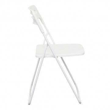 Sedia impilabile in polipropilene, struttura in acciaio, 40x43x78 cm