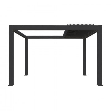 Pergola bioclimatica retrattile motorizzata con lamelle orientabili 400x400cm