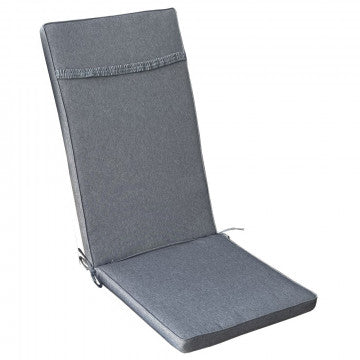 Cuscino rettangolare sfoderabile in poliestere idrorepellente grigio 45x150 cm