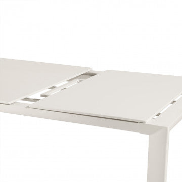 Tavolo alluminio verniciato grigio 263-395x110 cm, altezza 75 cm