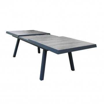 Tavolo allungabile 205/265 x 105 cm struttura alluminio piano ceramica
