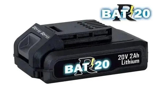 Batteria Li-ion 2Ah 20V con protezione sovratensioni e indicatore di carica. Ideale per utensili elettrici come trapani avvitatori.
